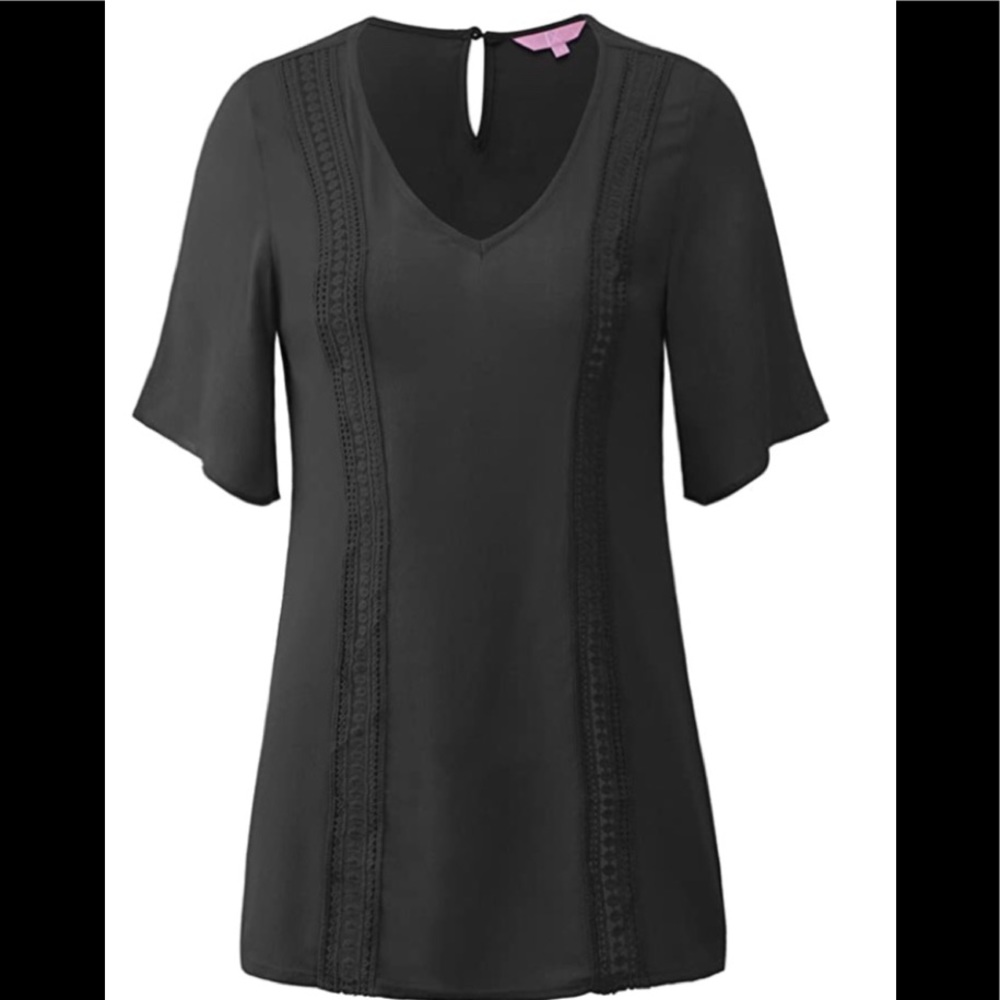 Regna black tunic top